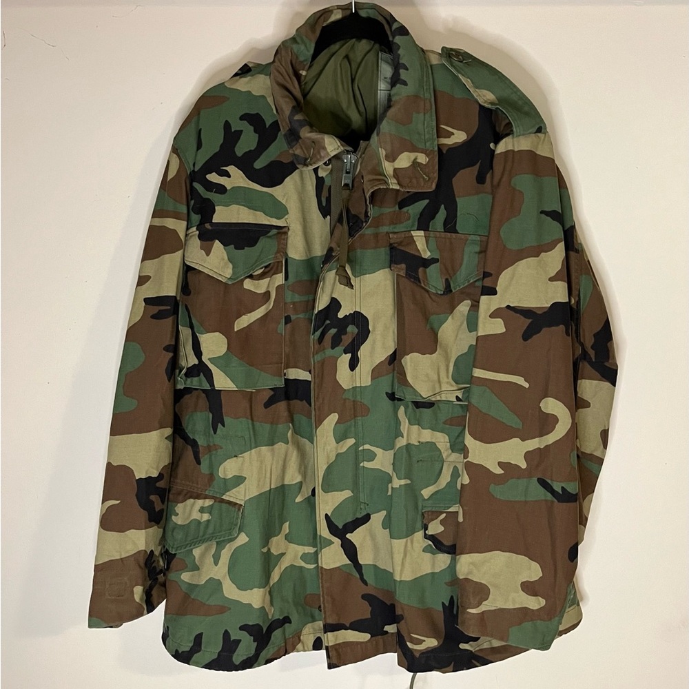 Army Military Unisex Camouflage Cold Weather Field Coat Size Medium Regular